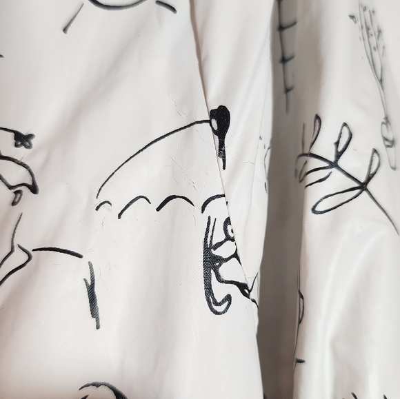 Kate Spade Maira Kalman Vintage Various Illluminations White Black Trench Rain - Picture 8 of 10